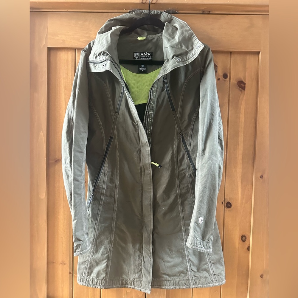 Kuhl Lena Waxed Canvas Trench Gem